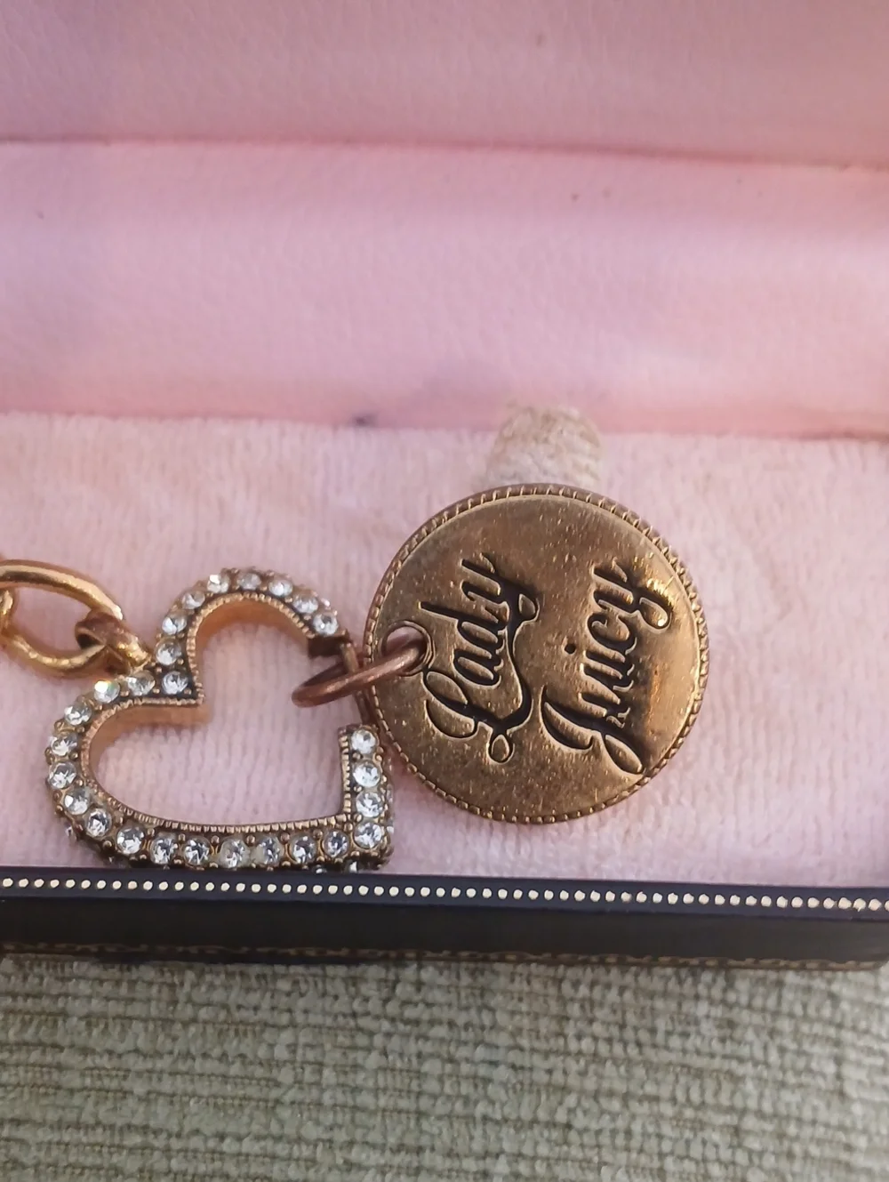 Juicy Couture Gold-Tone Heart Charm Bracelet
